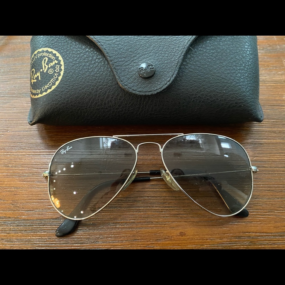 Silver ray bans